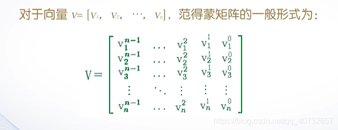 范德蒙矩阵